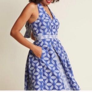 ModCloths Renewed Resplendence Halter Dress